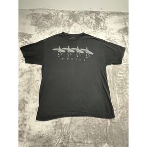 O'Neill T-Shirt Men's Size XL Black Front Graphic Short Sleeve Crew Neck EUC